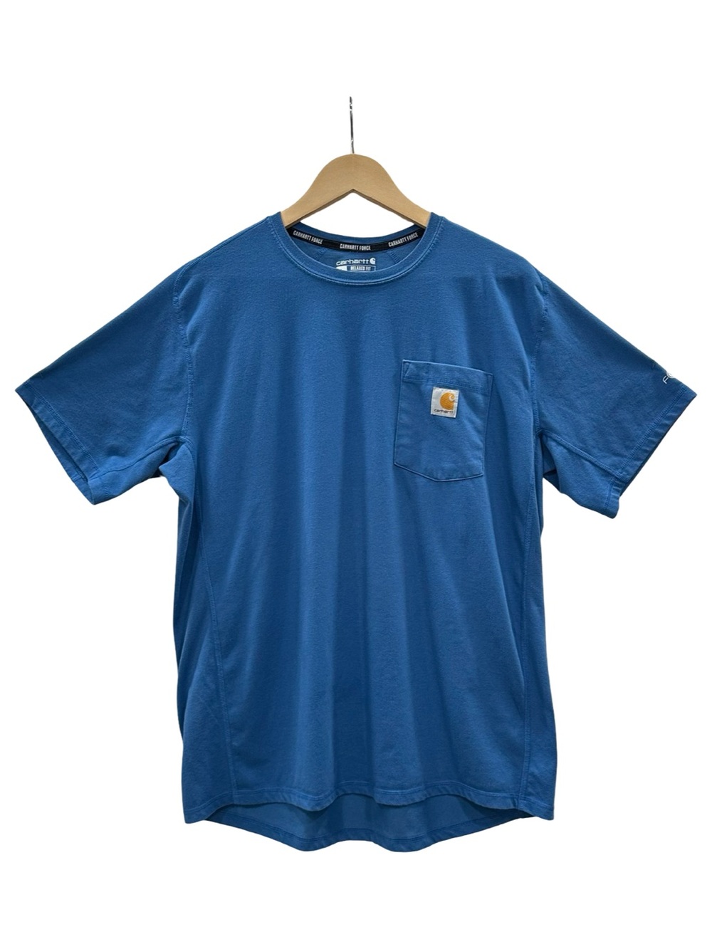 Carhartt Force Relaxed Fit Blue Pocket T-Shirt Men’s L Front Pocket Short Sleeve